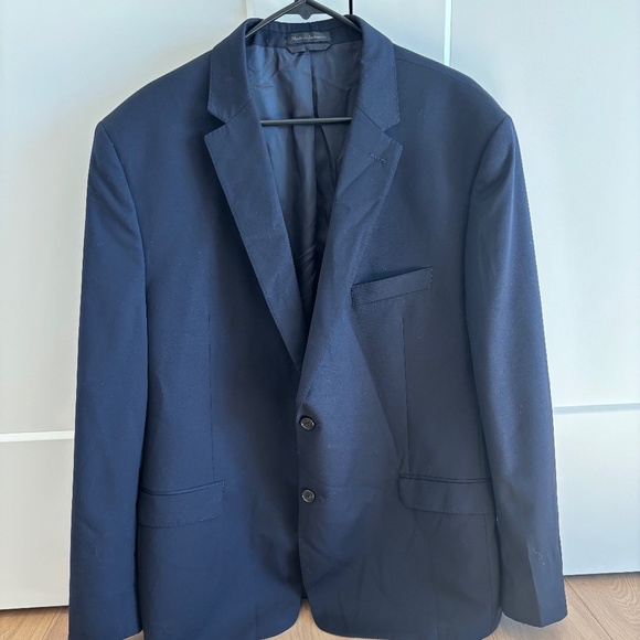 Lauren Ralph Lauren Wool Blue Blazer Men's 48R Black Label Jacket 2 Butt… - Picture 1 of 8
